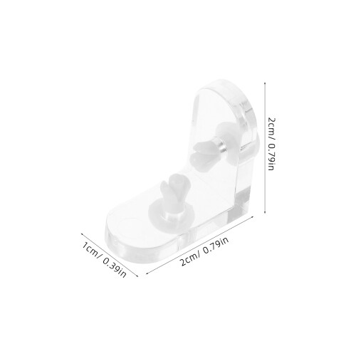 10 Sets Acrylic L-Shaped Corner Brackets for Display Shelf 1