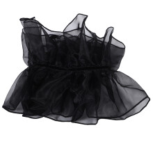 Vintage Faux Ruffle Collar Women Detachable Pleated Organza Neckwear