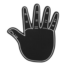 Cheering Gloves Poms Travel Size Foam Pump Bottle Cup Black
