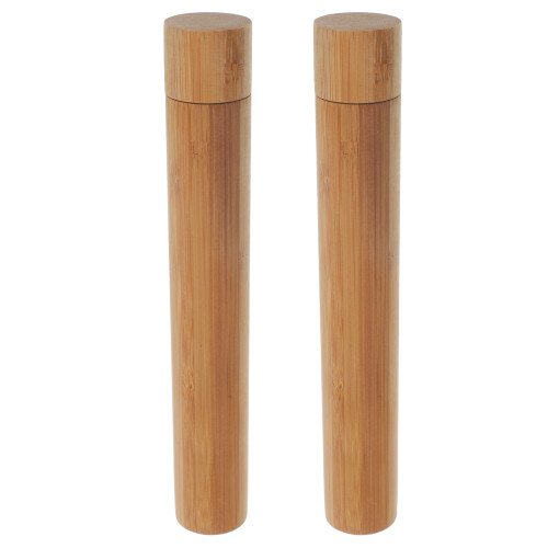 2pcs Bamboo Document Holder Tube for Artwork Transport