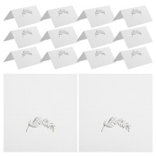 50pcs Greenery Place Cards Foldable Blank Table Name Cards for Party