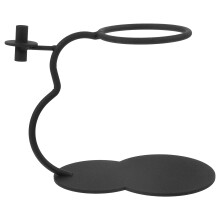 Worgeous Tea Set Iron Stand Shop Saucer Cup Pots Desktop Teapot Black