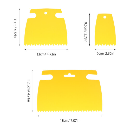 9pcs Plastic Paint with Flat Fine Serrated Edges 1