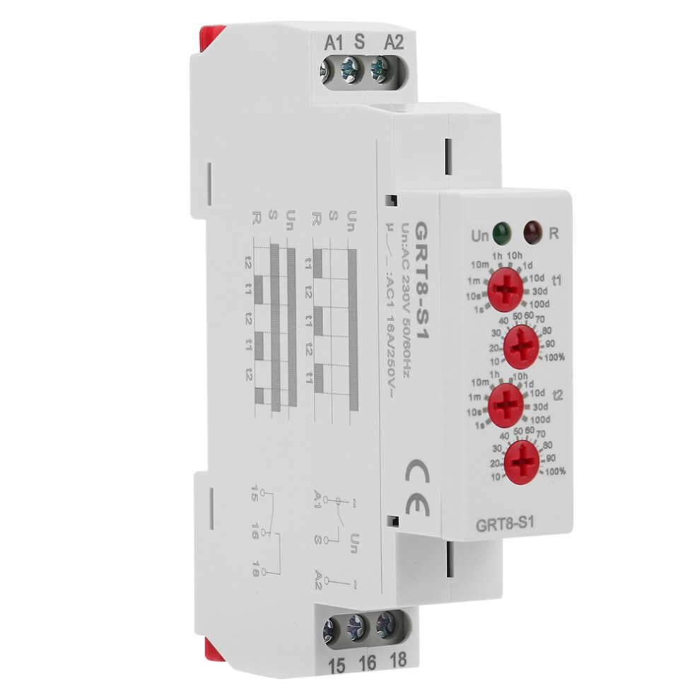 GRT8-S1 Mini Asymmetric Cycle Timer ON/OFF Repeat