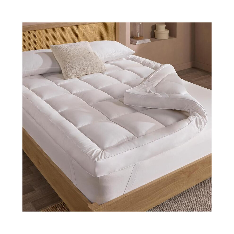 (Double) Deluxe Platinum Collection Super Soft Mattress Topper 10cm Extra Thick 7-Star Boutique Hotel Luxury with Diamond-Stitch - Ultra-Premium Supp-image-OPC-PKG78YZ-NEW