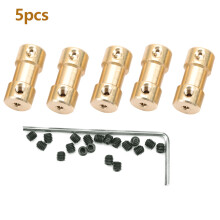 5pcs Motor Copper Shaft Coupling Coupler Connector