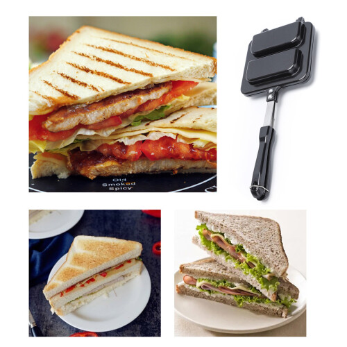 Frying Pan Double Sided Skillets Portable Non Stick Breakfast 1
