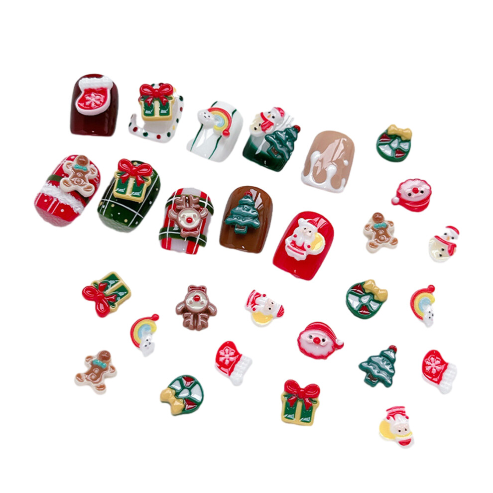 1Bag Luminous Resin Charms Nail Art Accessories Add Festive