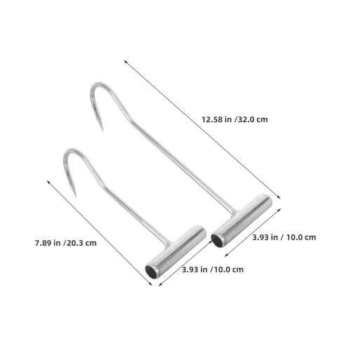 2pcs Heavy Duty T Handle Manhole Cover Lifting Tools 2