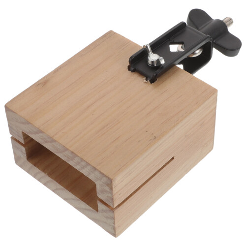 Wooden Cowbell Jam Block Drum Percussion Instrument Accessory