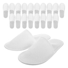 10Paren Comfortabele Wegwerpslippers Voor Huis En Hotel Wit Met Grip