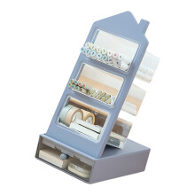 Desk Organizers Pencil Organizers 3 Compartments Pencil-Blue