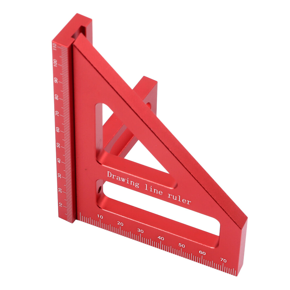 3D Multi-Angle Aluminum Ruler, 45/90, Woodworking Square, Red 9361349392319