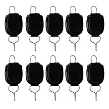 10Pcs Portable Fishing Line Stoppers Baitcasting Reels-Black