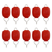 10Pcs Portable Fishing Line Stoppers Baitcasting Reels-Red