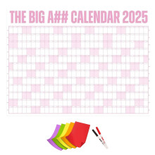 2025 Yearly Wall Planner 2025 Family Home Planner Calendar-Pink
