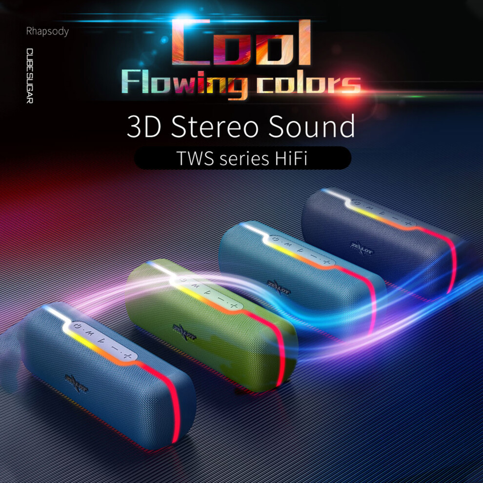 Zealot S55 1800Mah Waterproof Wireless Speaker 5W /Indigo Blue/Black/Green 7691349394566