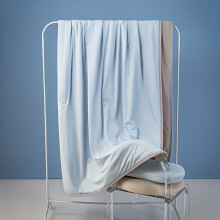 (Light Blue And Gray, 203cm*229cm) Ultra Soft 1pc Cool Ice Cream Summer Quilt | Thin Blanket for Bed, Sofa, Camping