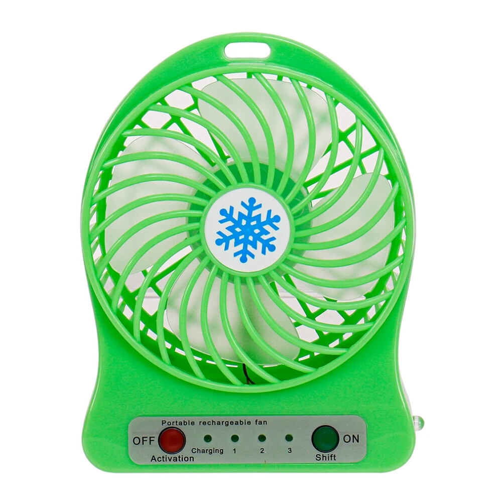 (Green) Mini Portable Pocket Handheld Fan Silent Usb Rechargeable Cool Air Travel Cooler Cooling Mini Battery Fans Home Appliance 9452381045575