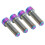 4PCS M6x20mm Disc Brake Fixed Bolts Ti Alloy Disc 6
