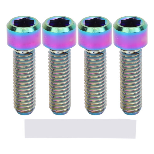 4PCS M6x20mm Disc Brake Fixed Bolts Ti Alloy Disc