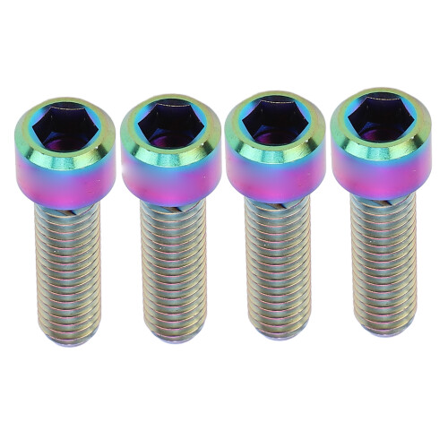 4PCS M6x20mm Disc Brake Fixed Bolts Ti Alloy Disc 2