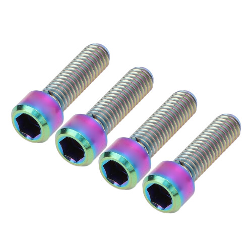 4PCS M6x20mm Disc Brake Fixed Bolts Ti Alloy Disc 1