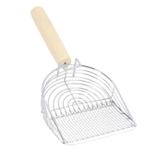 Stainless Steel Cat Litter Scoop Grid Oval Mesh Sifting Ergonomic Handle
