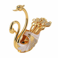 Ensemble de vaisselle Swan 6 cuillères or/blanc 13,312,6cm