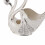 Elegant Swan Dinnerware Set with 6 Spoons, Silver & White 9