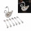 Elegant Swan Dinnerware Set with 6 Spoons, Silver & White 1