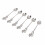 Elegant Swan Dinnerware Set with 6 Spoons, Silver & White 13