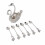 Elegant Swan Dinnerware Set with 6 Spoons, Silver & White 14