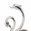 Elegant Swan Dinnerware Set with 6 Spoons, Silver & White 7