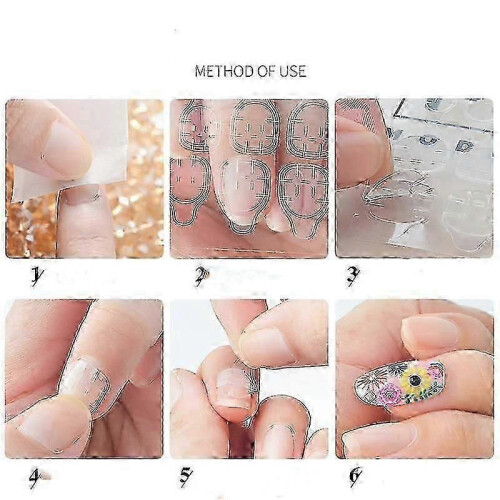 with 24pcs Double Sided Adhesive Tapes for False Nails - Clear Nail Adhesive 1