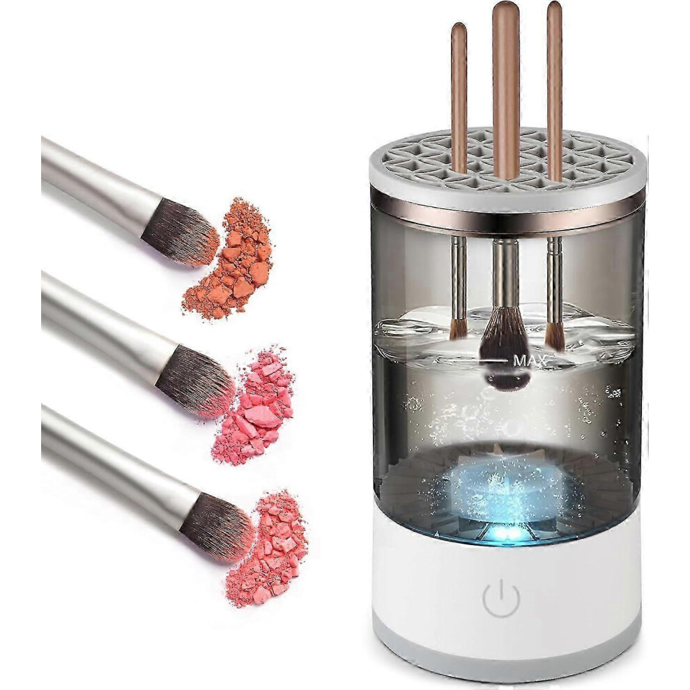 Electric Makeup Brush Cleaner Machine Quick Wash in Seconds Cosmetic Brush Cleaning Tools, Hands-Free Makeup Brush Cleaner Set