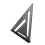 12 Inch Black Aluminum Right Angle Triangle Ruler with Protractor for Carpentry 1