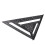 12 Inch Black Aluminum Right Angle Triangle Ruler with Protractor for Carpentry 12