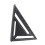 12 Inch Black Aluminum Right Angle Triangle Ruler with Protractor for Carpentry 13