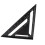 12 Inch Black Aluminum Right Angle Triangle Ruler with Protractor for Carpentry 15