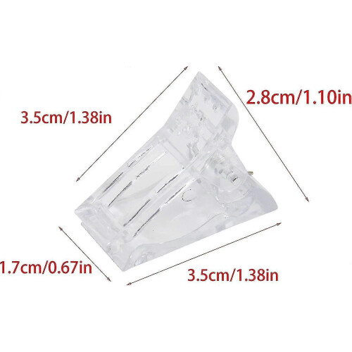 20pcs Clear Poly Gel Nail Tips Quick Builder Nail Extensions 1