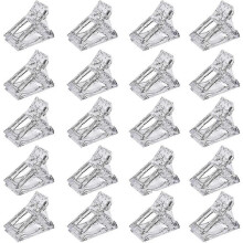 20pcs Clear Poly Gel Nail Tips Quick Builder Nail Extensions