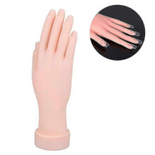 Flexible artificial hand for nail art