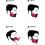 Beard Stencil (Black), Beard Shaping Guide with Comb, Beard Styling Tool, Symmetrical Beard Stencils and Beard Outline - Ri 5