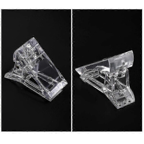 Clear Nail Tips, Polygel Nail Tips, Quick UV Nail Builder Kit, Plastic Manicure Tools for Polygel ( 1