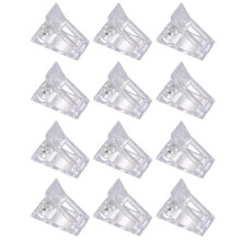 Professional nail art tool, transparent finger extension clip, perfect for holding polygel forms while curing, breathable, saves time in nail art.