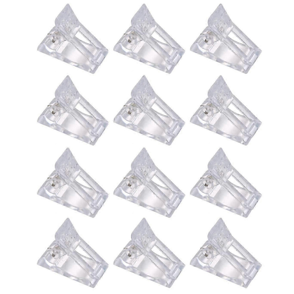 Professional nail art tool, transparent finger extension clip, perfect for holding polygel forms while curing, breathable, saves time in nail art.