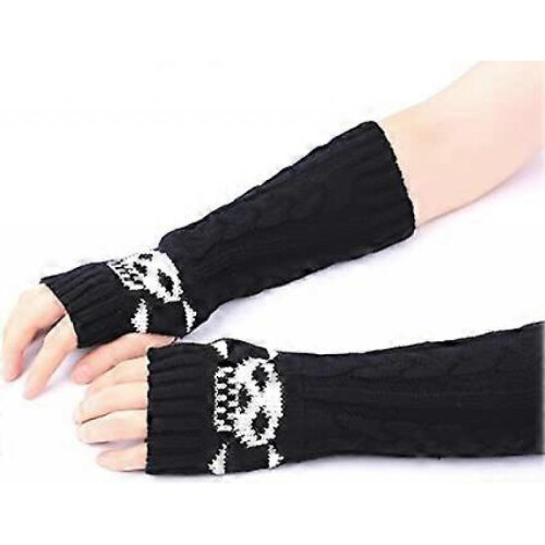 Fingerless Punk Skull Hand Warmer for Cosplay Typing Driving 2