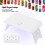 24W Foldable USB Nail Lamp with 60/120s Timer - White, Compact 14.5cm 12
