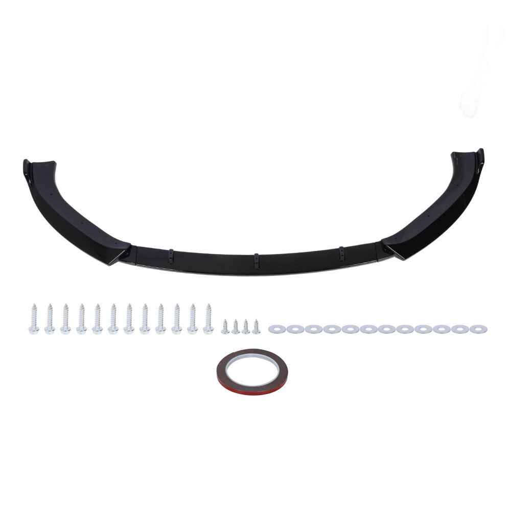 3Pcs Front Bumper Lip Spoiler Scratch Resistant Black 8320539261331